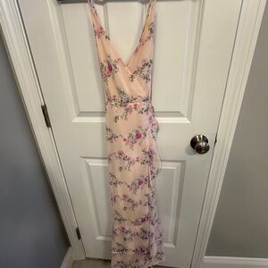 Lulu's In Love Forever Blush Floral Maxi Dress